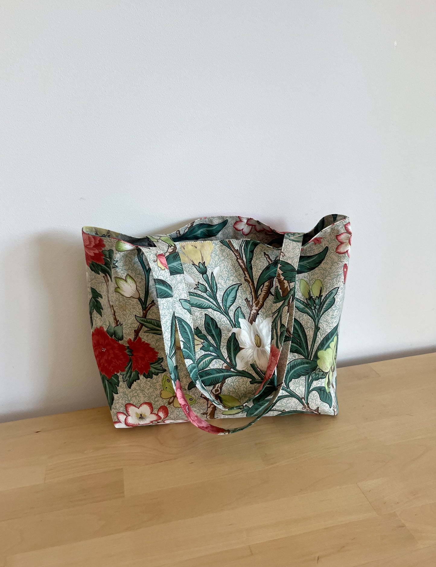 Tygväska blommig liten