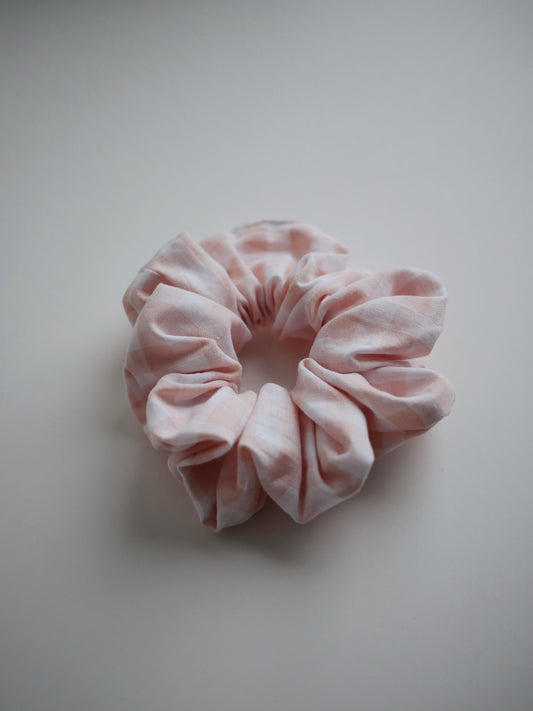 Scrunchie rutig rosa