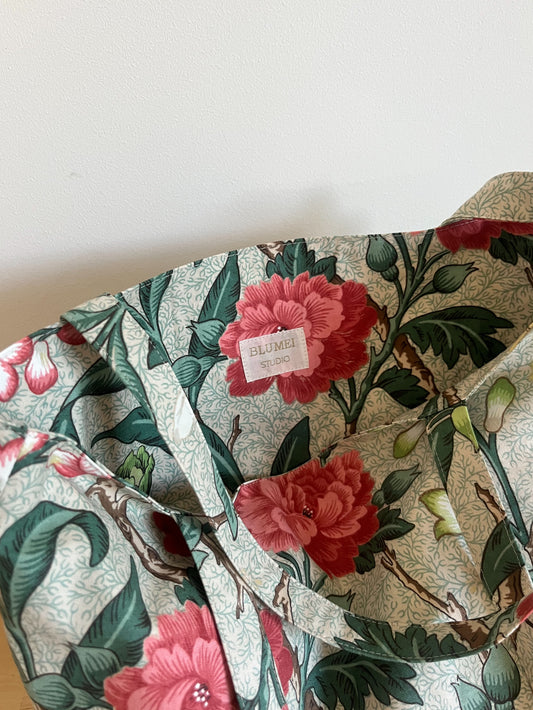 Tygväska blommig liten