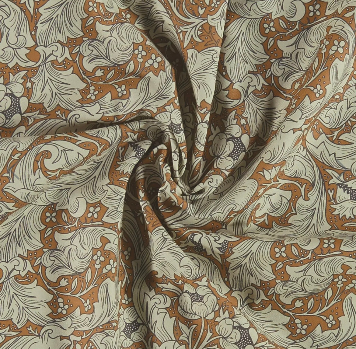 Tygväska gul blommig William Morris tyg (beställningsvara)
