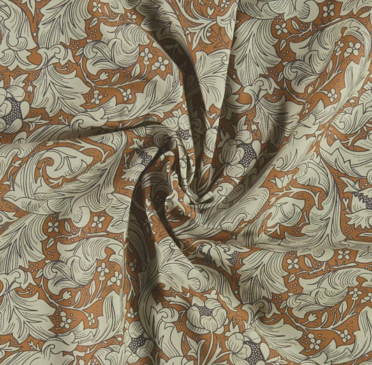 Tygväska gul blommig William Morris tyg (beställningsvara)
