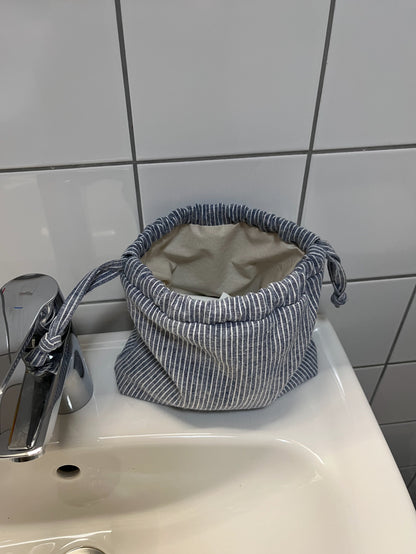 Förvaringspåse liten blå rand
