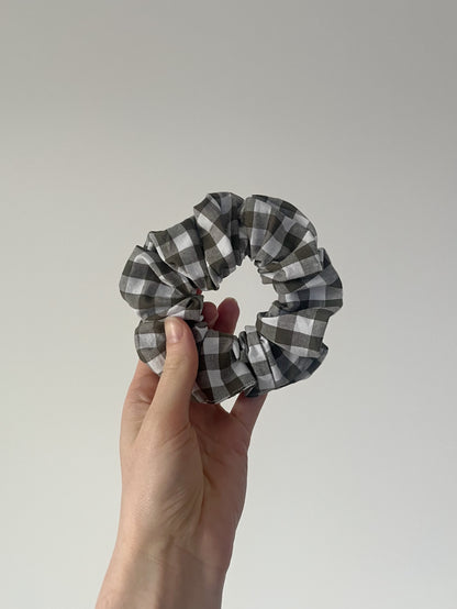 Scrunchie rutig grön