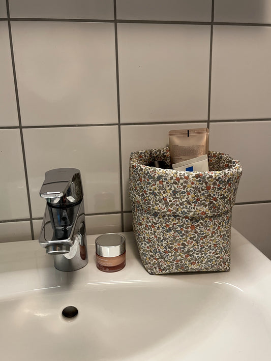 Förvaringskorg blommig